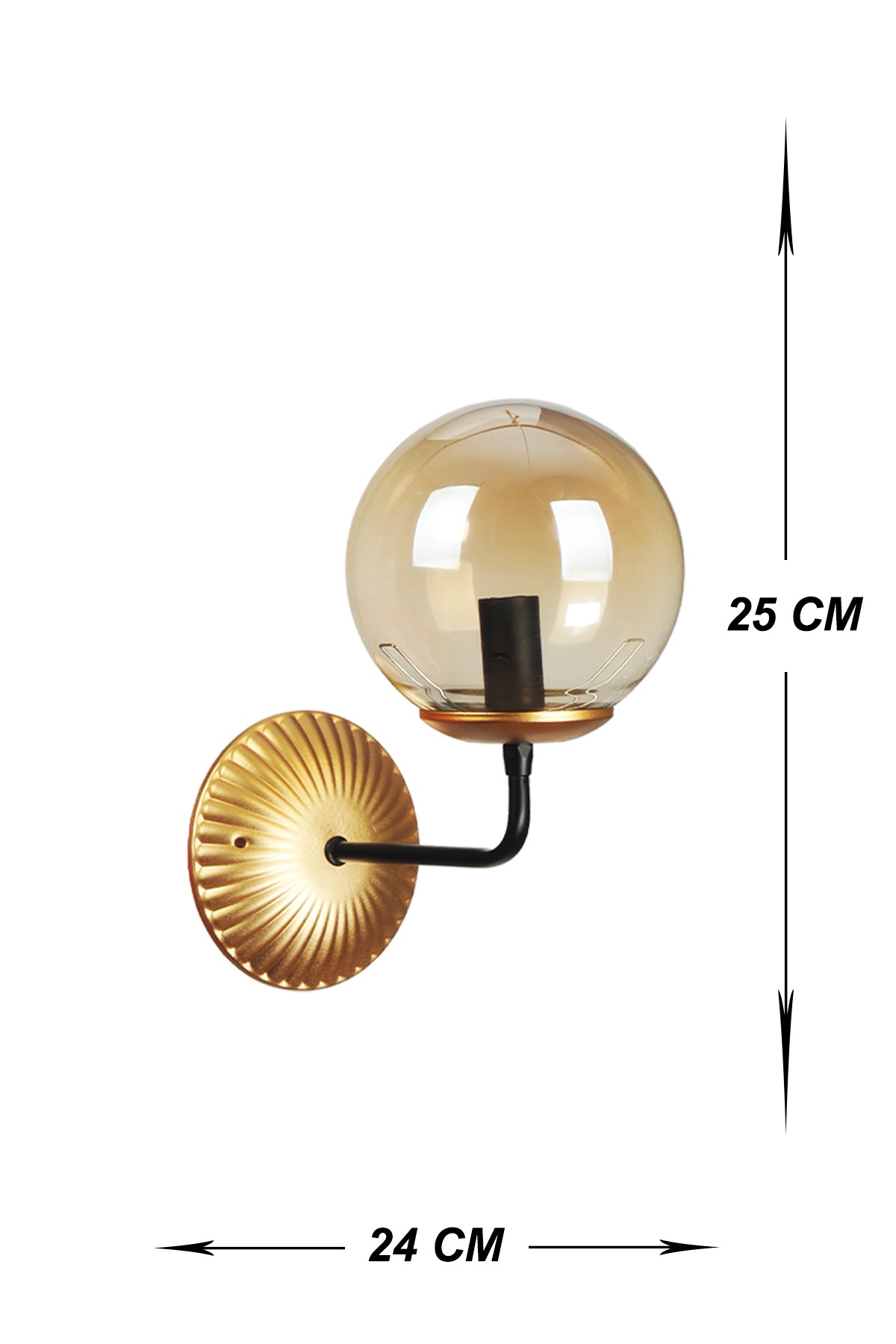 GALE APLİK E-14 SİYAH GOLD (GLOP BAL CAM)